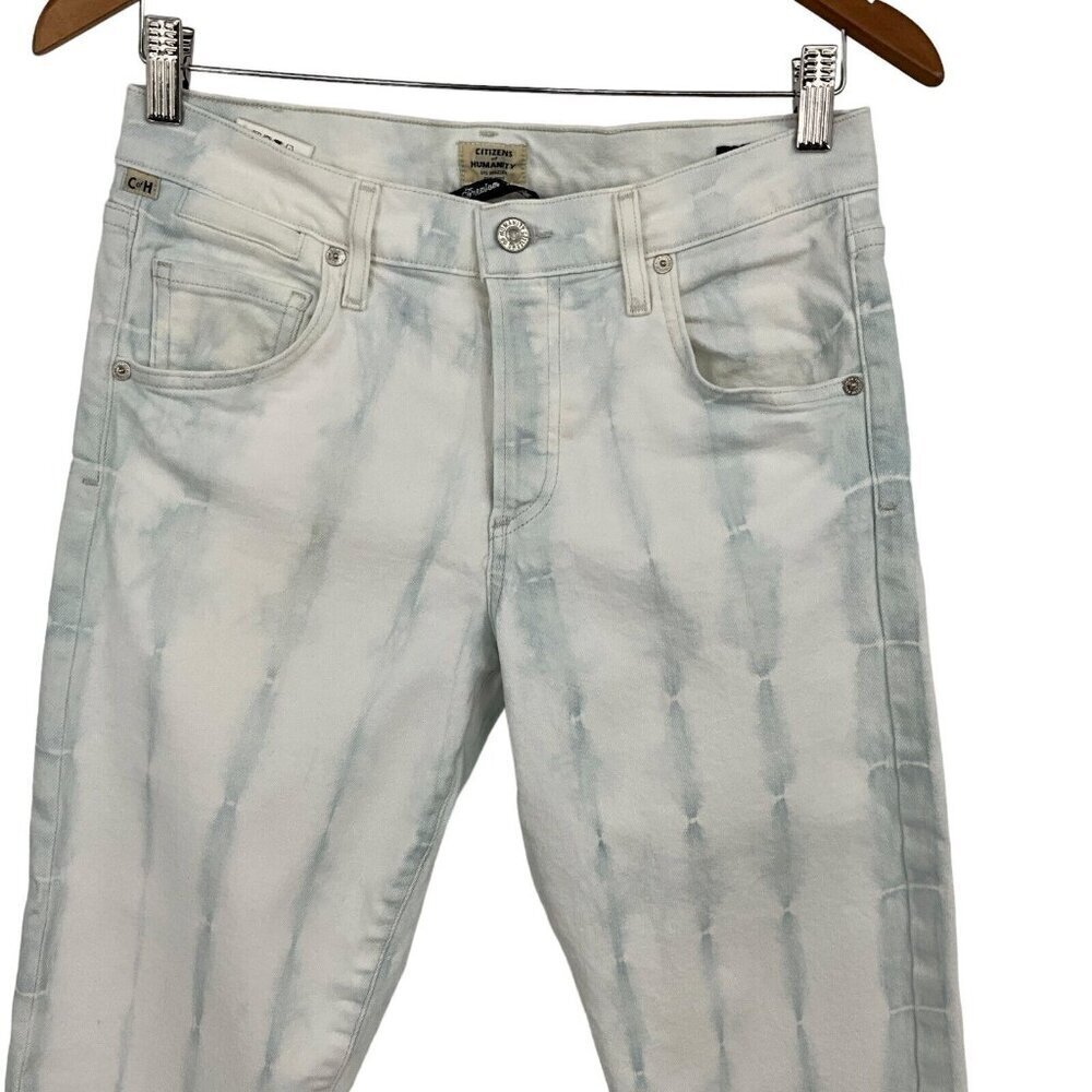 Citizens of Humanity Size 25 Emerson Jeans Slim Boyfriend Light Wash Tie Dye - Picture 4 of 10